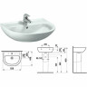 Раковина подвесная LAUFEN PRO B 55x44 8.1095.1.000.104.1